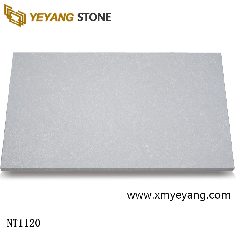 Crystal Light Grey Quartz Stone with Small Veins NT1120