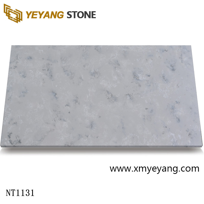 Artificial Stone polished gray quartz countertops NT1131