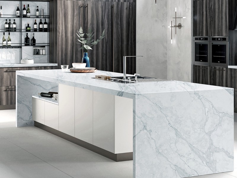 white quartz stone countertop