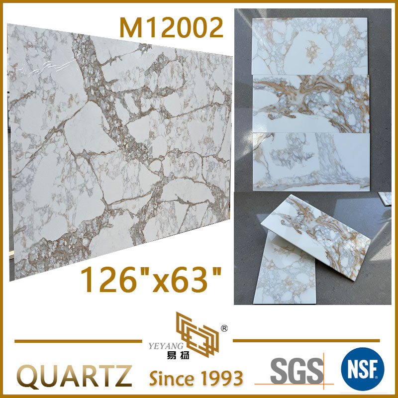 Calacatta Gold Quartz That Looks Like Marble | Luxury Series M12002