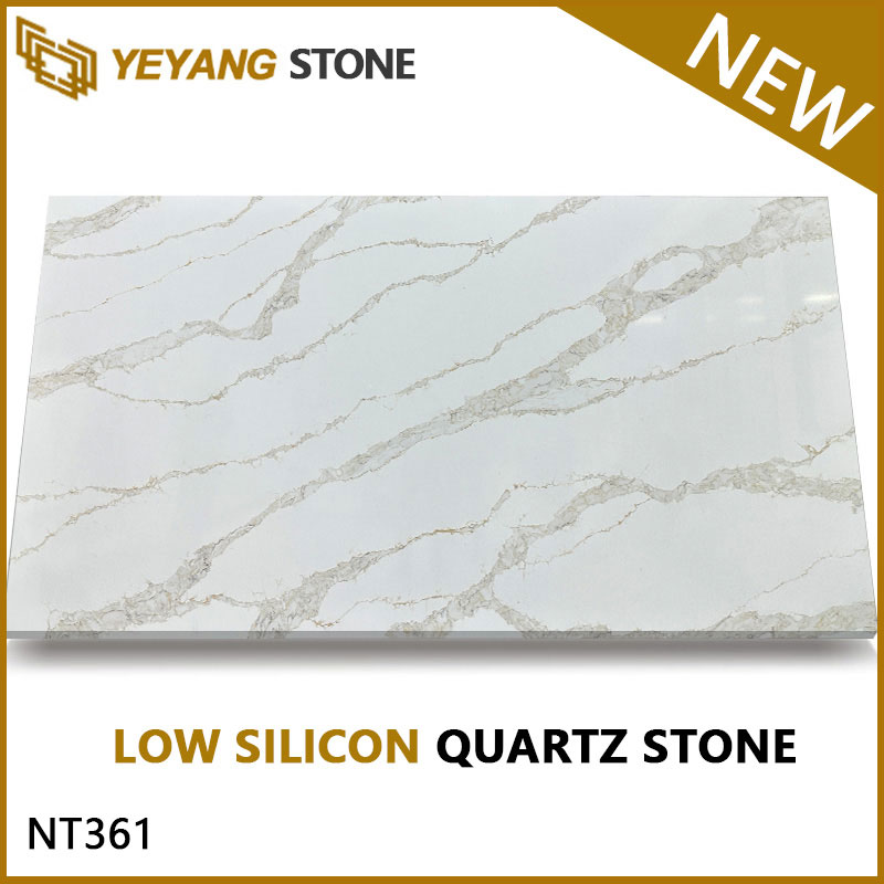 Low Silica Quartz Stone Calacatta Series Big Slab NT361