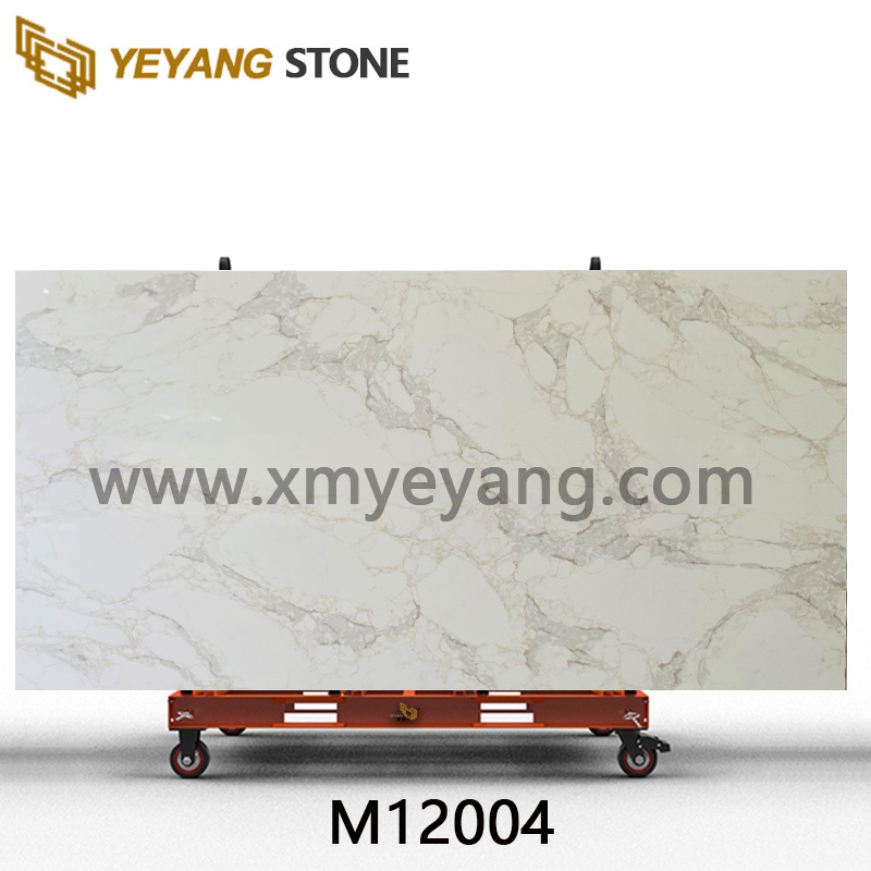 Calacatta Quartz Slab | Seria de lux M12004