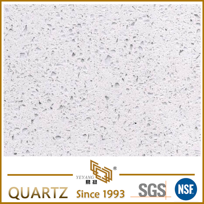 Dalle de pierre de quartz blanc scintillant