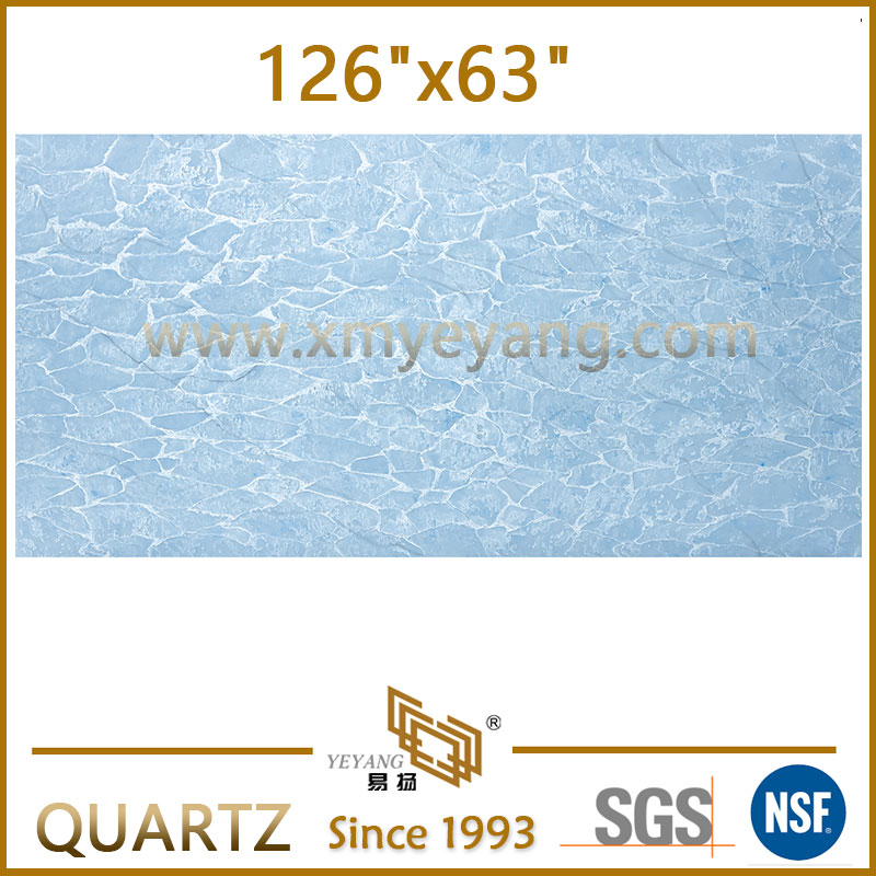 Artificial Stone Blue Crystal Quartz Slab