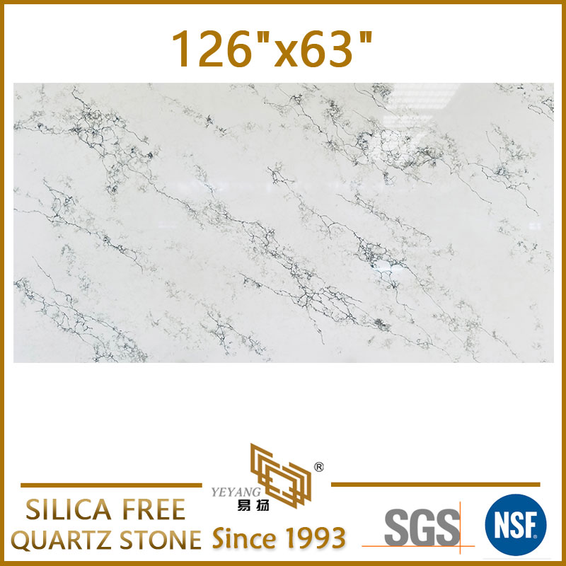 Silica Free Quartz Stone Calacatta Series Big Slab WG007