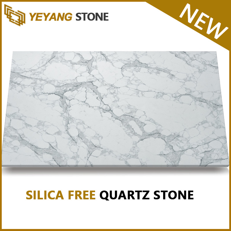 Silica Free Quartz for Kitchen Countertop/Bathroom Vanity/Office Desk/Dining Table White Quartz