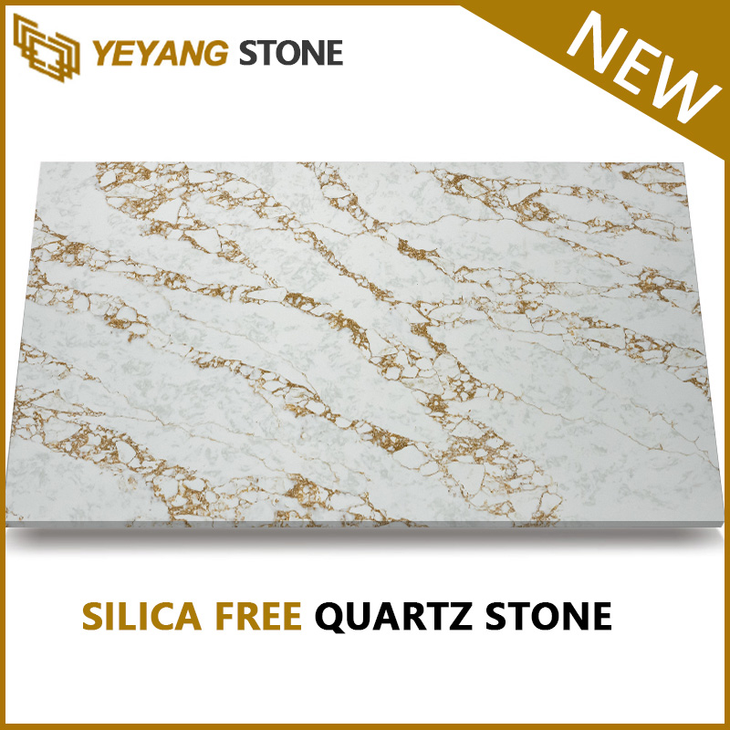 Silica Free Quartz for Kitchen Countertop/Bathroom Vanity/Office Desk/Dining Table White Quartz