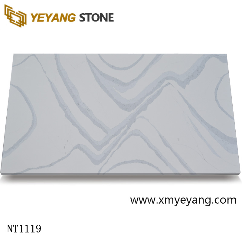 quartz countertops with blue veins