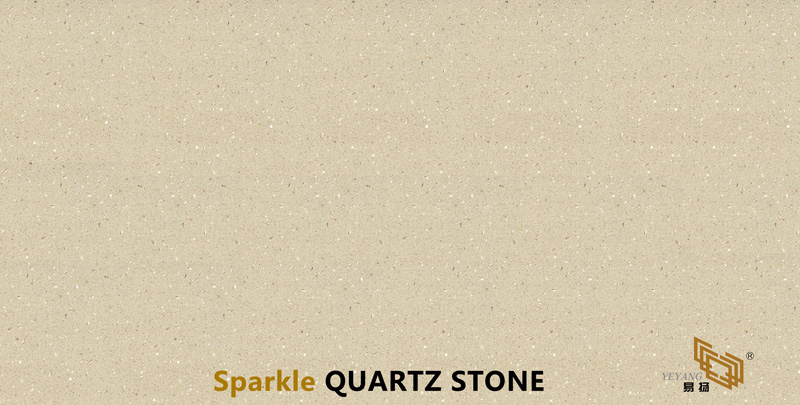 Polished Surface Beige Quartz Slabs with SGS Certificate SPK0002