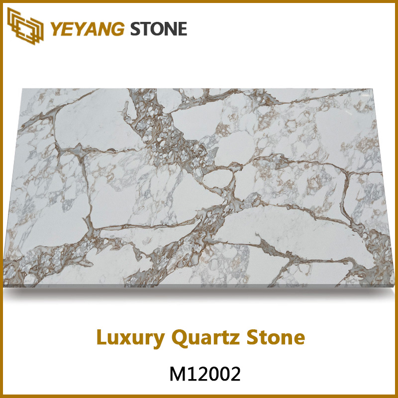 Calacatta Gold Quartz That Looks Like Marble Luxury Quartz Series M12002