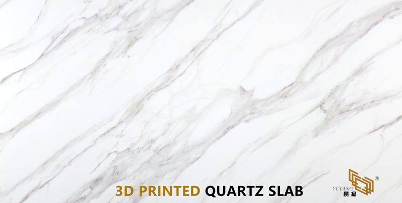Gray and White Marble-Inspired Quartz Countertops