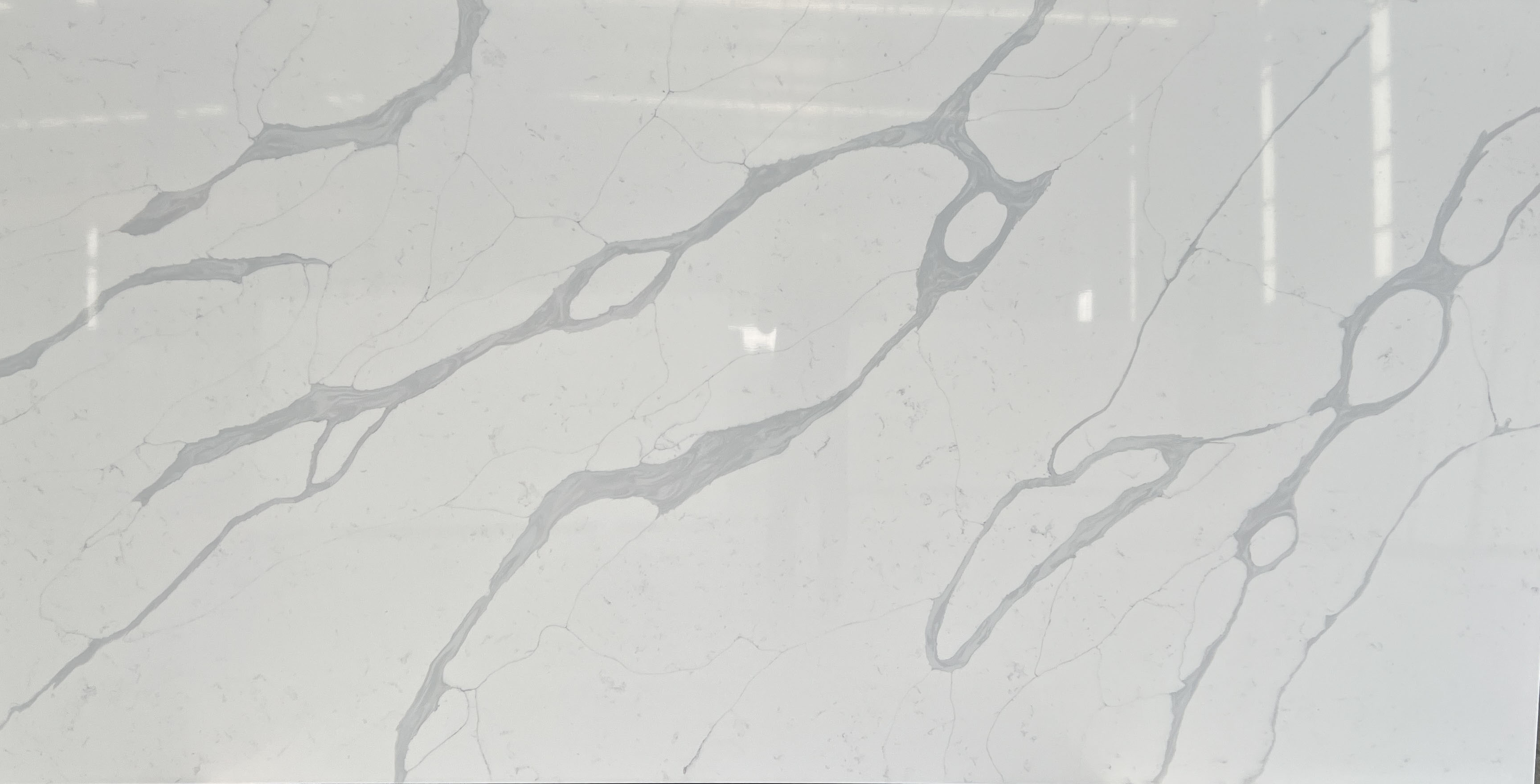 Mid-Tone Gray Quartz Countertop with Soft Veining