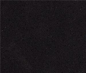black sparkle quartz slab