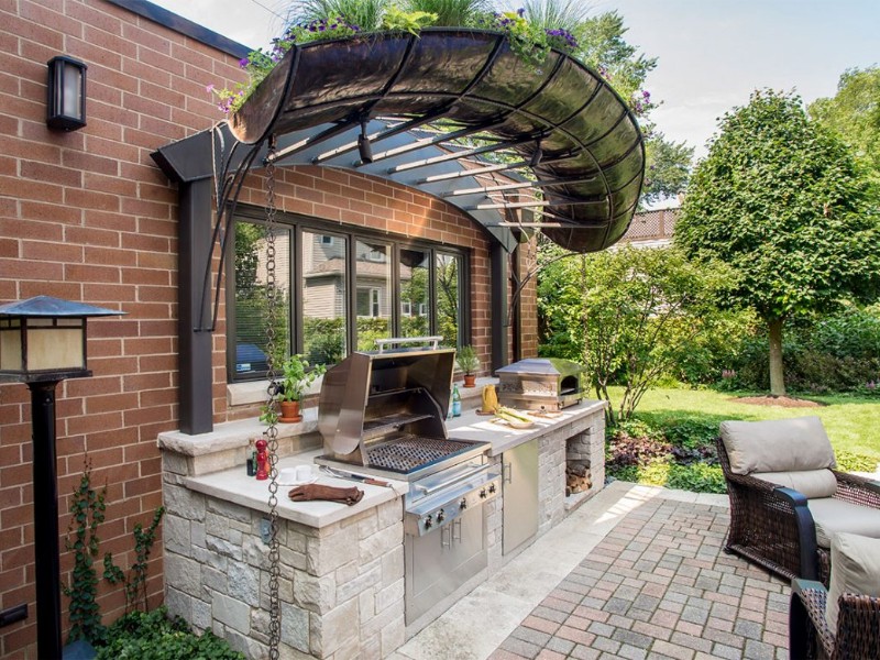 outdoor kitchen quartz surface