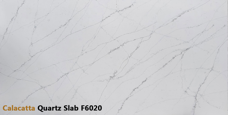 Elegant Mist Calacatta Quartz Slab for Minimalist Homes F6020