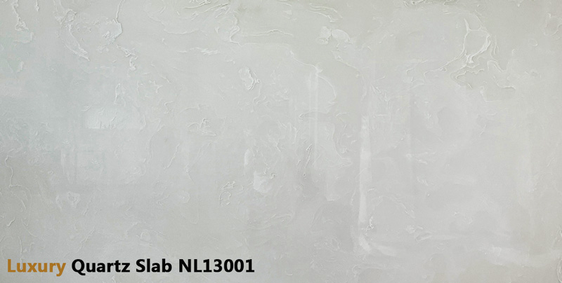 Elegant Jade White Quartz Slabs for Modern Kitchens NL13001