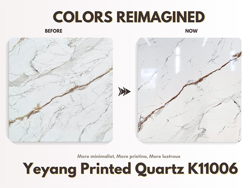 printed quartz slab