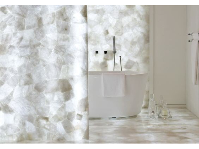 backlit quartz slab