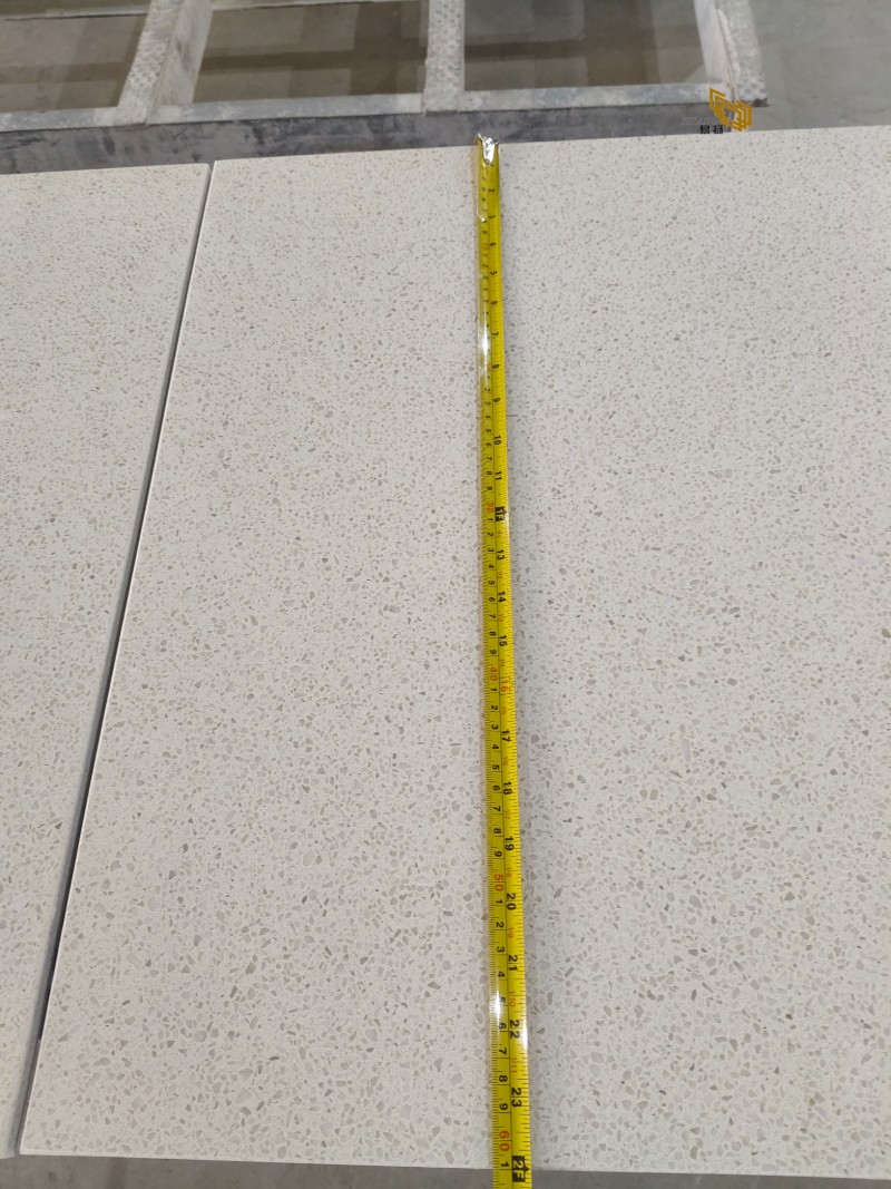crystal white quartz slab
