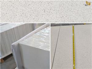 Quartz Project Order: Crystal White Quartz Slab 090D Delivered to Texas, USA