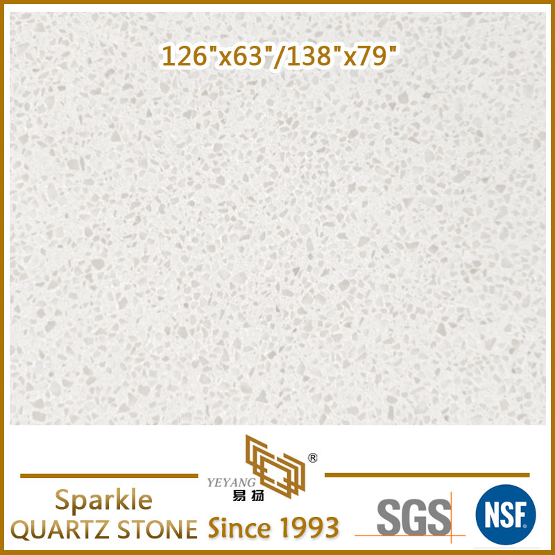 Timeless Crystal White Quartz Slab 090D for Classic and Modern Designs