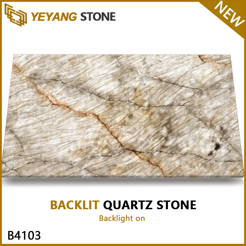 Translucent Quartz Slab Luxury Backlit Quartz Slab