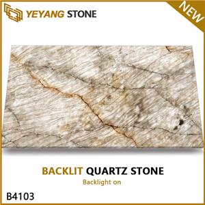 Translucent Quartz Slab Luxury Backlit Quartz Slab