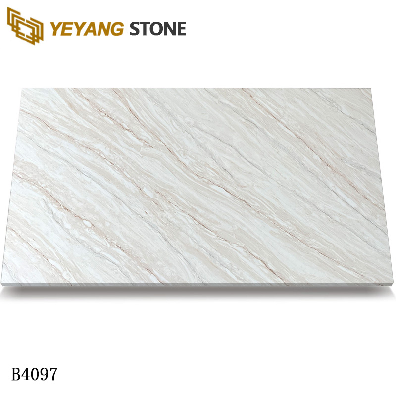 Bulk Palissandro Classico Marble-Look Quartz Slabs For Engineer Quartz Project