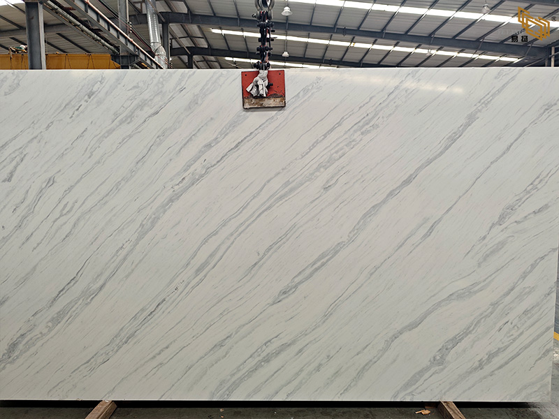 Calacatta 138*79 inches Customized Super Jumbo Quartz Slab NT489