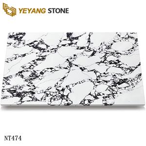 Arabescato Black Veining Quartz Stone Slabs NT474