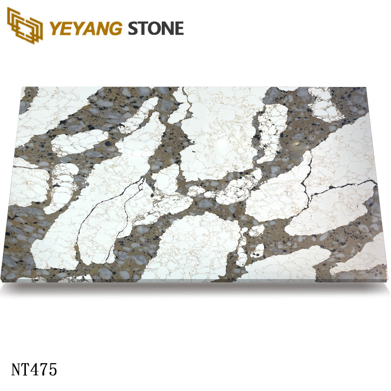 Arabescato Black Veining Quartz Stone Slabs NT474