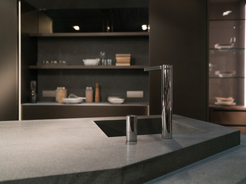 dark quartz stone slab