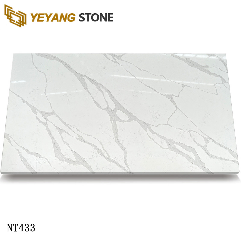 Classic Marble Inspired Grey Veins Quartz Surface Wholesale