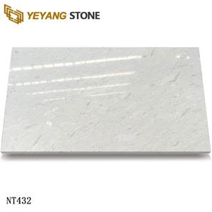 Beige Tone Grey Veining Quartz Slab for Engineered Project