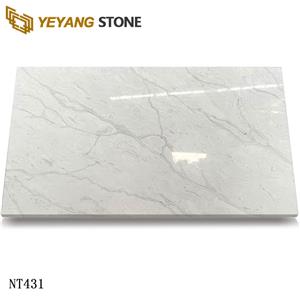 Polished Calacatta Grey Quartz Full Slabs with NSF Certificate