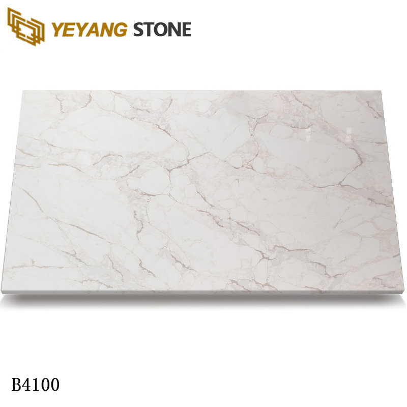 Calacatta Quartz Slabs with Grey Veins for Modern Space
