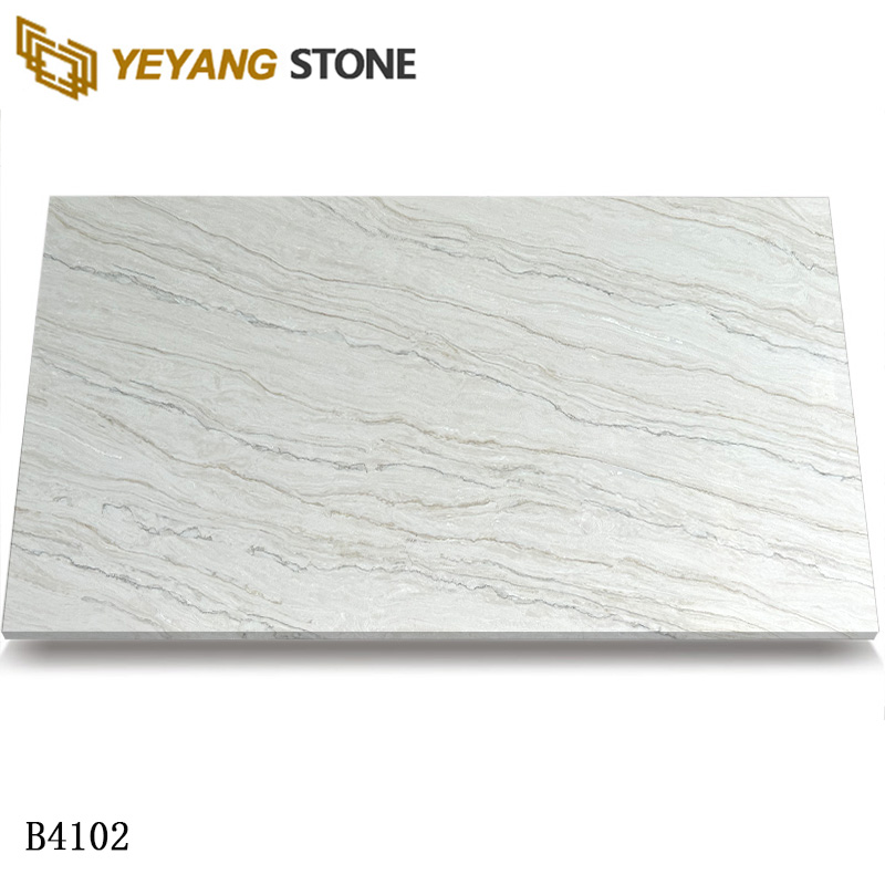 Calacatta Quartz Slabs with Grey Veins for Modern Space