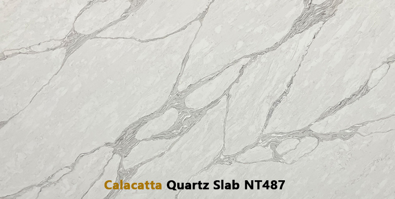 Marble-look quartz