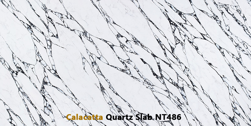 Marble-look quartz