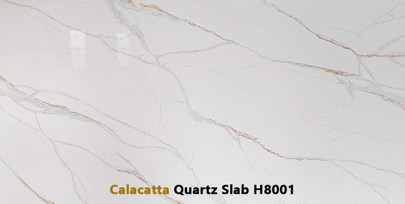 Marble-look quartz