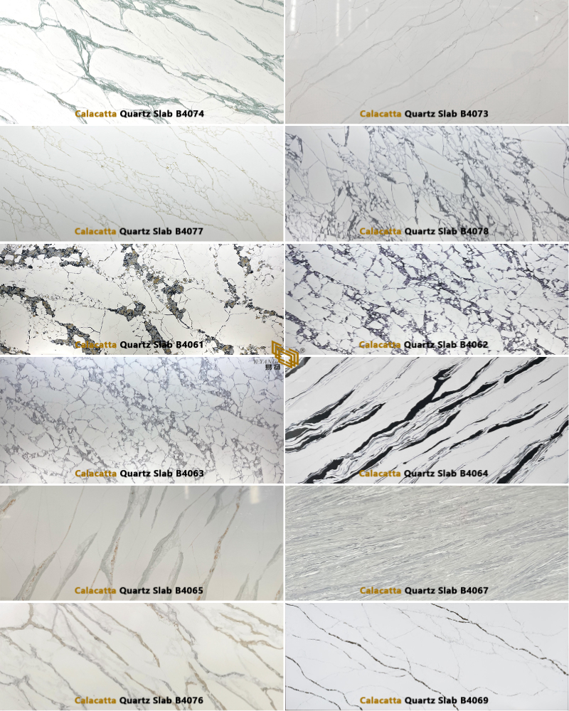 Calacatta quartz slab