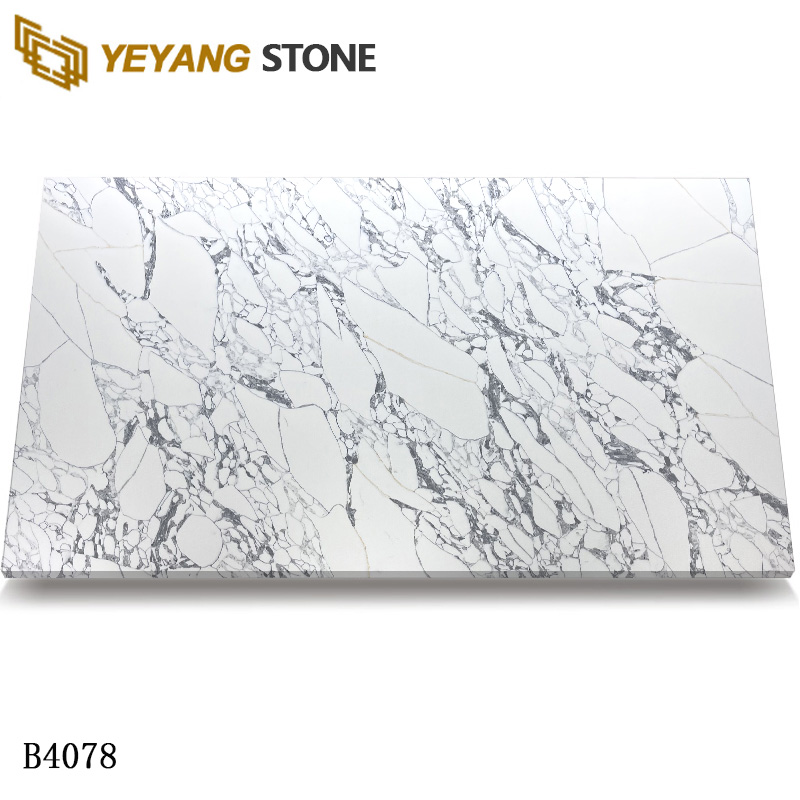 Arabescato Marble-Inspired Quartz Slabs Wholesale Quartz Kitchen Countertop