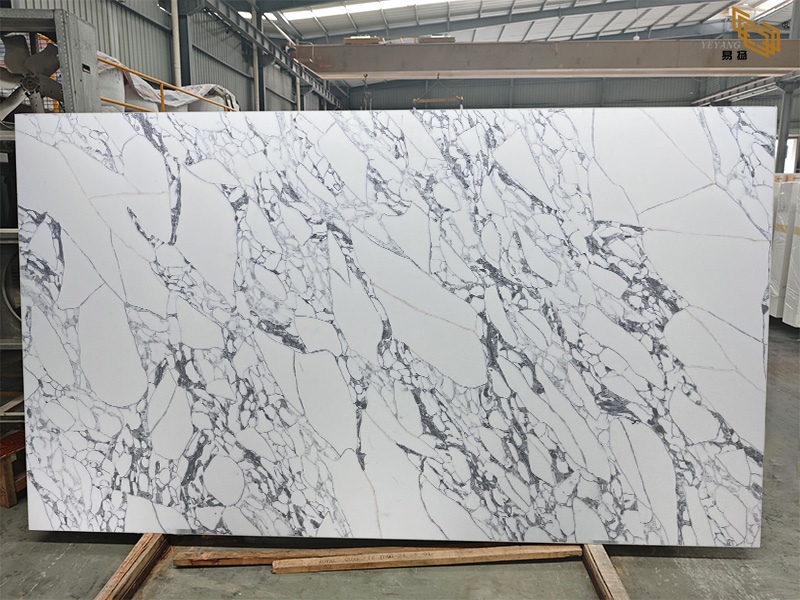 Arabescato Marble-Inspired Quartz Slabs Wholesale Quartz Kitchen Countertop