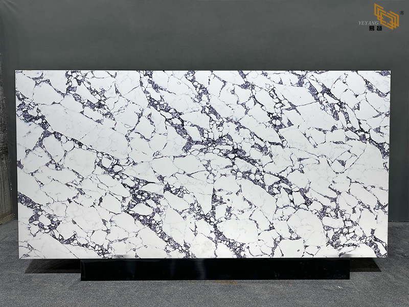 Arabescato Viola Marble Look Engineered Quartz Slabs