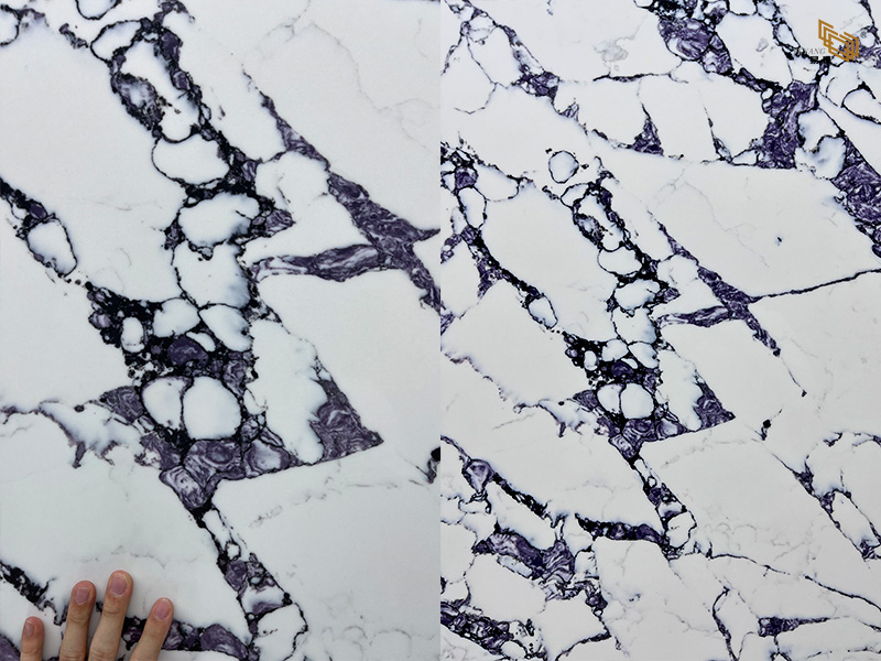 Arabescato Viola Marble Look Engineered Quartz Slabs