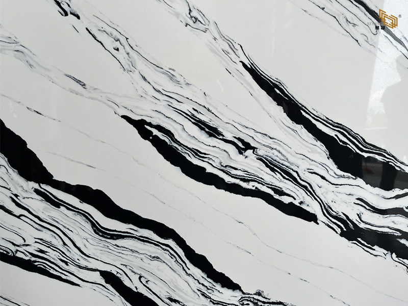 Calacatta White Quartz Slab Panda White Quartz Countertop