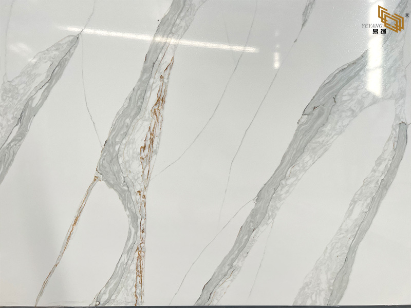 Calacatta Gold Quartz Countertop Beige-White Quartz Slabs