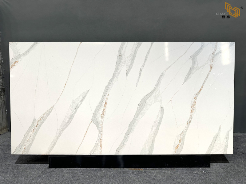 Calacatta Gold Quartz Countertop Beige-White Quartz Slabs