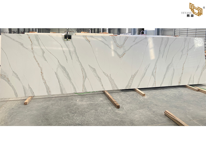 Calacatta Gold Quartz Countertop Beige-White Quartz Slabs