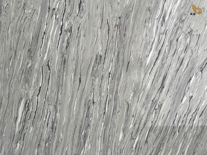 Concrete Look Grey Quartz Slabs for Industrial Style Space